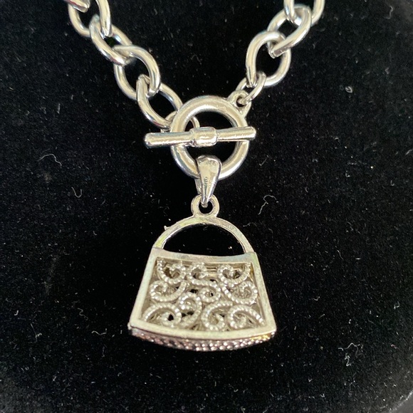 SUPER CUTE 🩶SILVER-TONE & BLUE🩵 BRACELET FASHION JEWELRY 🌟EUC🌟 - Picture 6 of 7